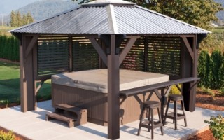 Calais Pools and Spas is an official Visscher Gazebo Dealer. We offer open air, semi and fully enclosed gazebos, and pergolas for Langley, Surrey and Maple Ridge